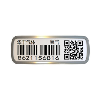 Asset Tracking Metal Ceramic Cylinder Barcode For Industrial Gas Bottles