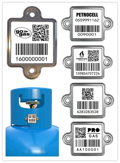Oil Proof LPG Cylinder Barcode Tag Warehouse Management