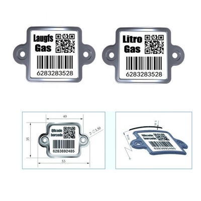 LPG Gas Cylinder Tracking Durable QR Bar Code Tag Scratch Resistance PDA Fast Scan