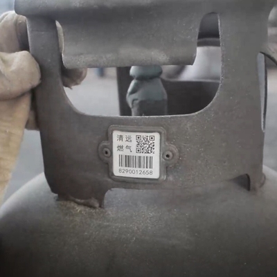 Chemical Resistance Cylinder Track QR Code Label Steel Glaze Barcode Tag