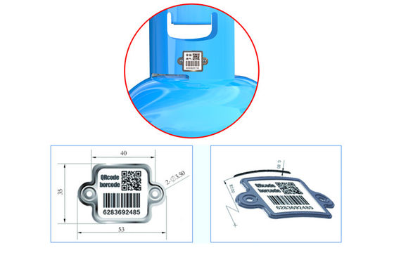 XiangKang hot sales scratch resistance UID QR 304 steel glaze gas cylinder barcodes