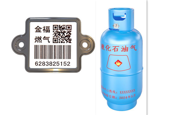  hot sales scratch resistance UID QR 304 steel glaze gas cylinder barcodes