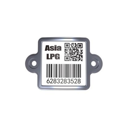 Permanent Barcode LPG Cylinder Label 304 Steel Material With ATEX Certification