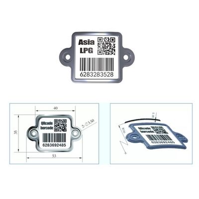 304 Stainless Steel Ceramic Permanent Durable QR-Barcode for Asset and Cylinders Management