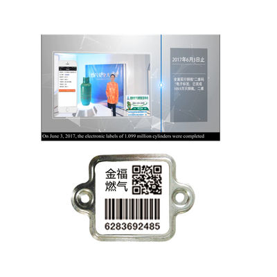 XiangKang First Rate UV Protection 304 Steel Glaze Smart Barcode Lpg Cylinder Asset Tracking Label