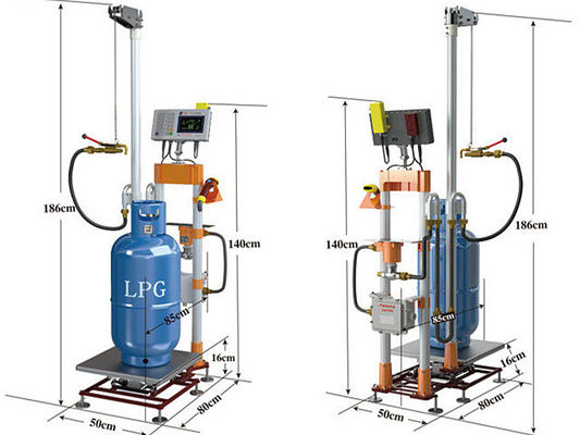 Filling Carousel Automatic LPG Cylinder Filling Scale Tracking Filling Data