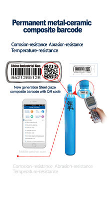 Industrial Liquid Oxygen Cylinder Barcode Tracking Quick Scan Anti Scratch