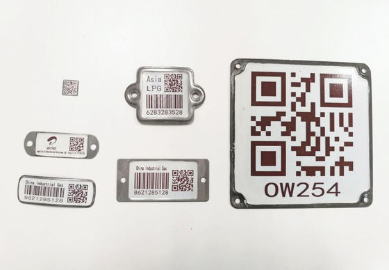 LPG Cylinder Barcode Tracking QR Asset Tags UV Resistance