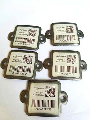 Metal Ceramic LPG Cylinder Barcode Chemical Resistance