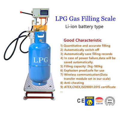 ATEX LPG Cylinder Filling Scale Division 50G With Li Ion Battery