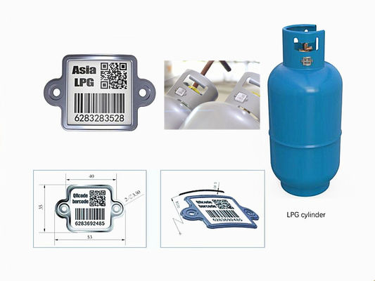 Stainless LPG Cylinder Tracking Permanent Barcode Tag
