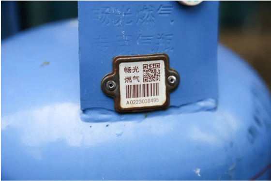 Square Type UV Protection LPG Cylinder Barcode Oil Resistant