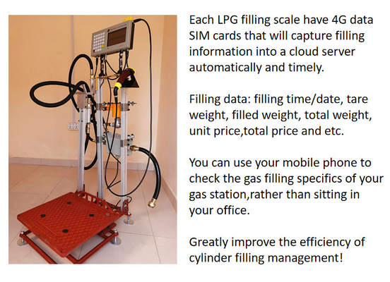 Wireless Transfer Cylinder Filling Scale Anti Cheating 180Kg Weighing