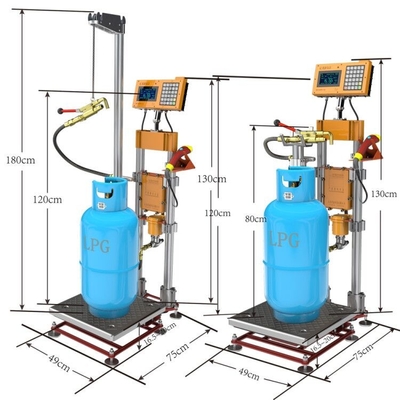 Capacity 180Kg LPG Gas Cylinder Filling Scale With Self Closing Valves