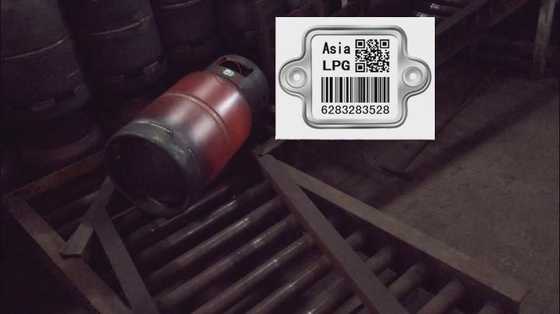 LPG Gas Cylinder Barcode SS304 Metal Ceramic Tracking Qr Code Barcode
