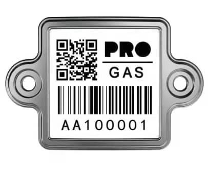 QR Code 304 Steel Glaze LPG Gas Tracking Water Resistance