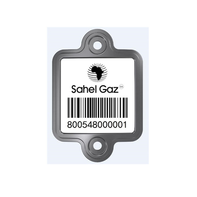 Smooth Surface LPG Cylinder Tracking  Stainless Steel Ceramic Barcode Tag