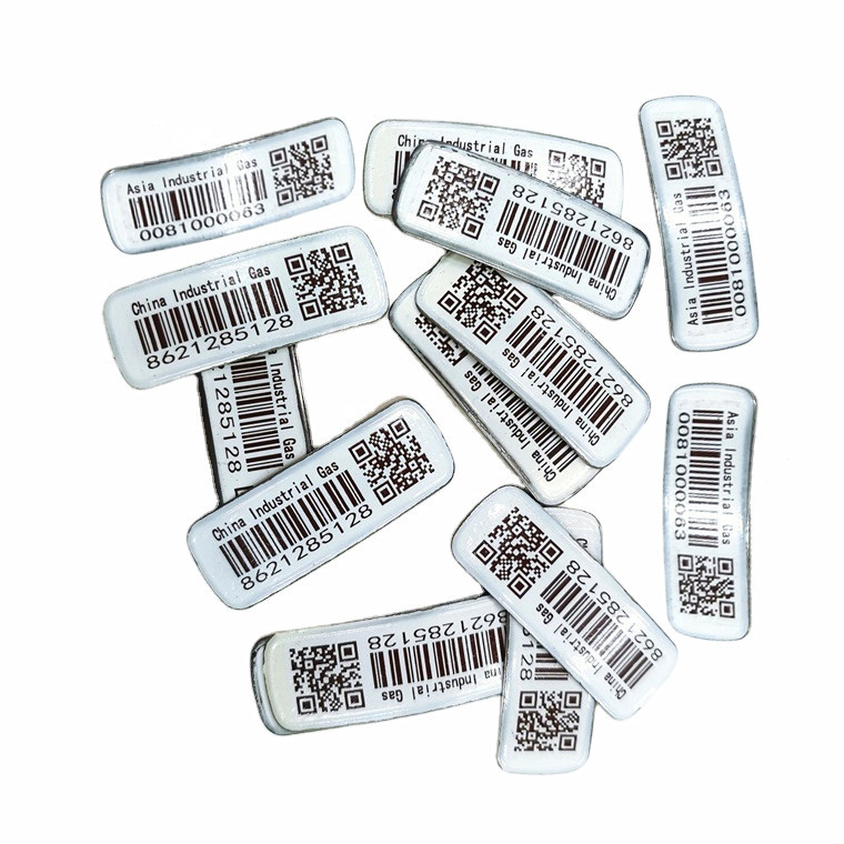 Industrial Gas Oxygen Cylinder Tracking QR Code Tag Manage Label