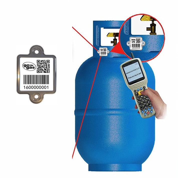 1.2mm Water Resistance LPG Cylinder Barcode Label Tags