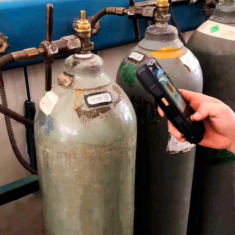 Asset Tracking Metal Ceramic Cylinder Barcode For Industrial Gas Bottles