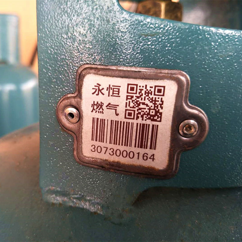 Qr Code Welding Joint Gas Cylinder Barcode Oil Proof Heat Resistance