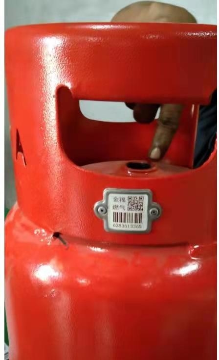 Propane Cylinder Tracking UV Proof Barcode Tag Chemical Resistance