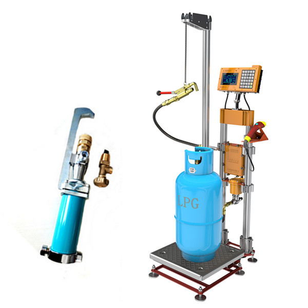 Pneumatic Nozzle Butane Lpg Filling Scale For Gas Refill Station