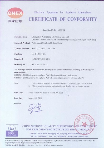 China Xiangkang Electronic Co., Ltd. certification