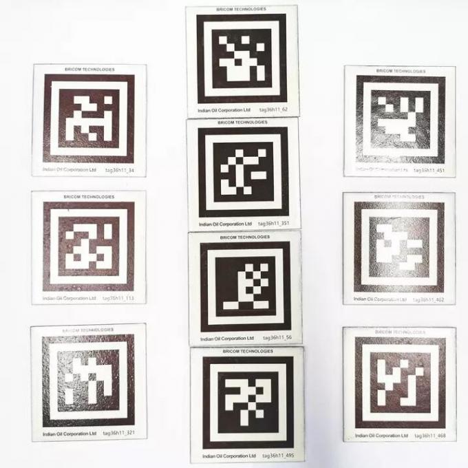 Square Permanent Tracking AR Code Metal Ceramic Tag 70 X 70mm Storage ...